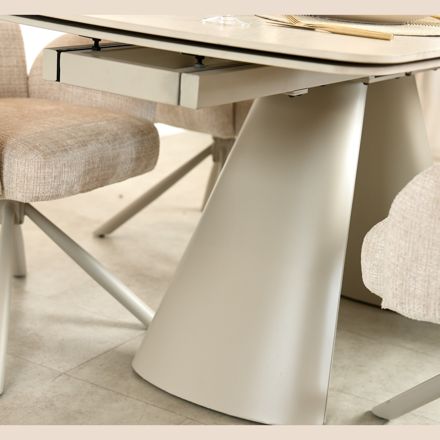 Alba Extendable Stone Dining Table